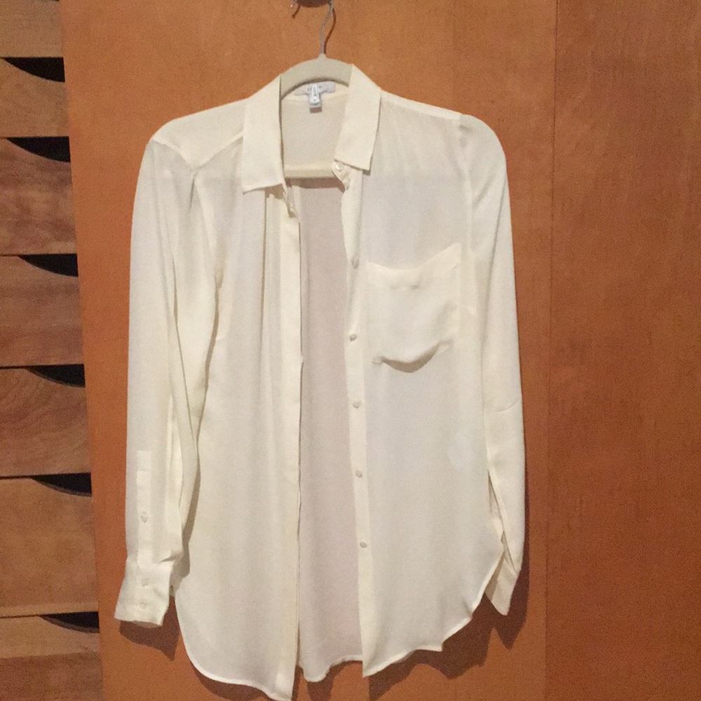 J.Crew ivory silk blouse (size 0)